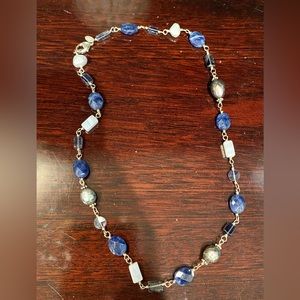 Silpada stirling Silver, Pearl, Lapis & Quartz 16” Necklace